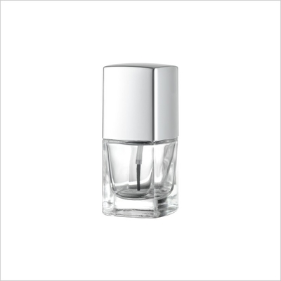 Square Frosted Nail Polish Remover Bottle 11ml UV Gel Empty Nail Polish Bottle With Brush