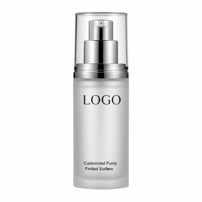 Hot Stamping Logo Cosmetic Airless Bottle with Customized Pump and Frosted Surface for Premium Packaging