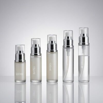 Screw Sealing Cosmetic Airless Bottle with Silk Screen Printing in 15ml 30ml 50ml 100ml 150ml and 200ml Capacities