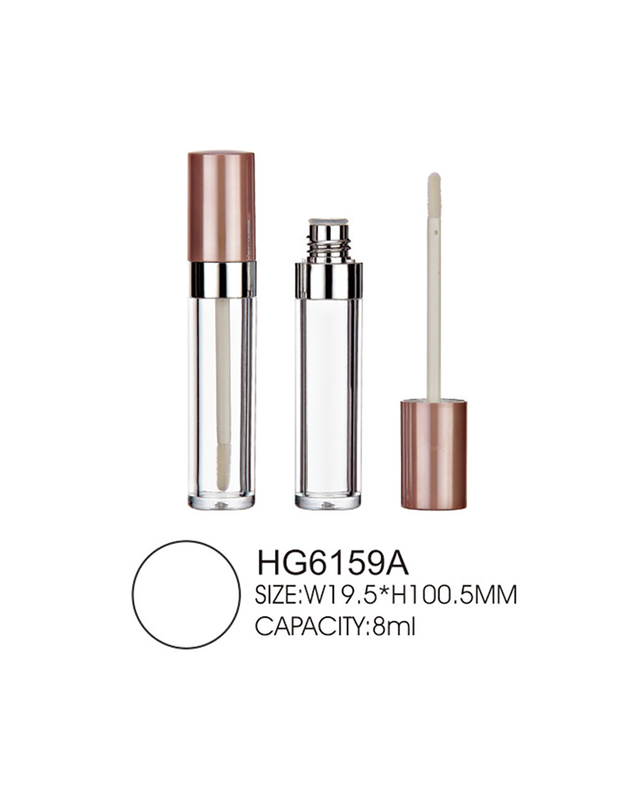 Recyclable Empty Lip Gloss Packaging Silver Collar 8ml Lip Gloss Tubes