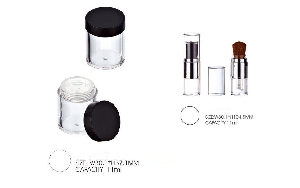 New Refillable Loose Powder Case With Nylon Brush
