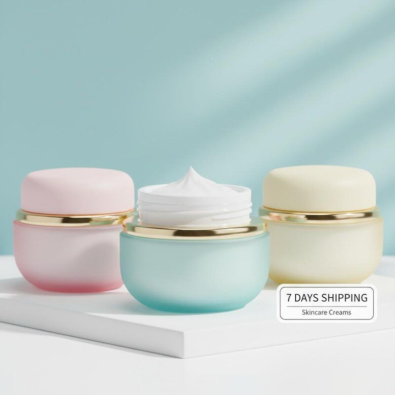 Custom-made Colour Round Cosmetic Cream Jar with PP Inner Bottle Material and 7 Days Shipping for Skincare Creams