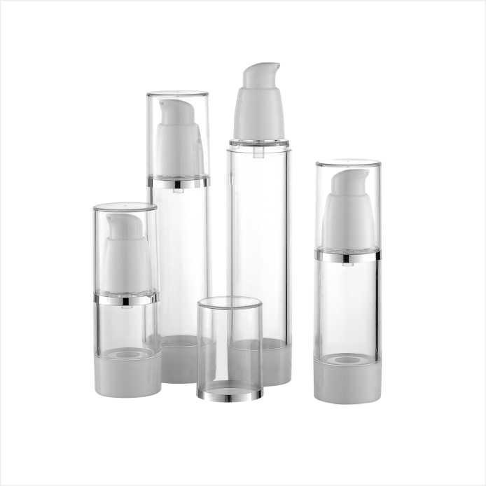 15ml 25ml 30ml 40ml 50ml 60ml Transparent Cosmetic Pump Bottle Airless Lotion bottle